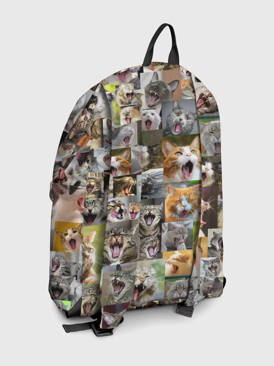 Рюкзак джинсовый / Неко ахегао цвет