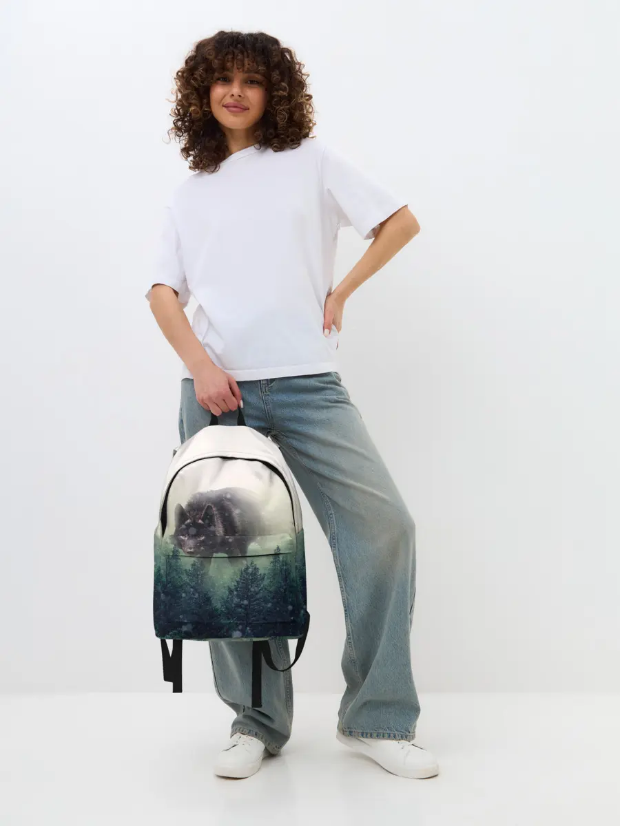 Рюкзак джинсовый / Волк