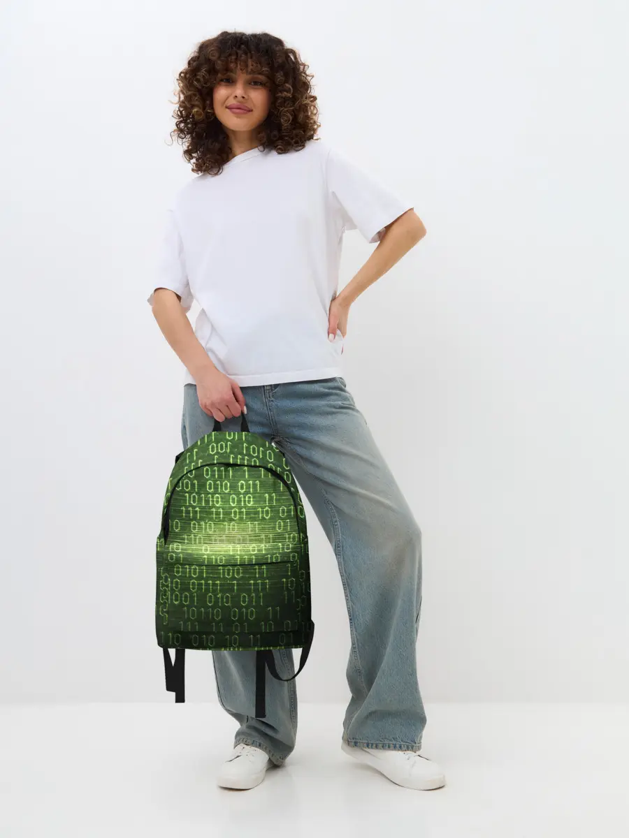 Рюкзак джинсовый / Двоичный код