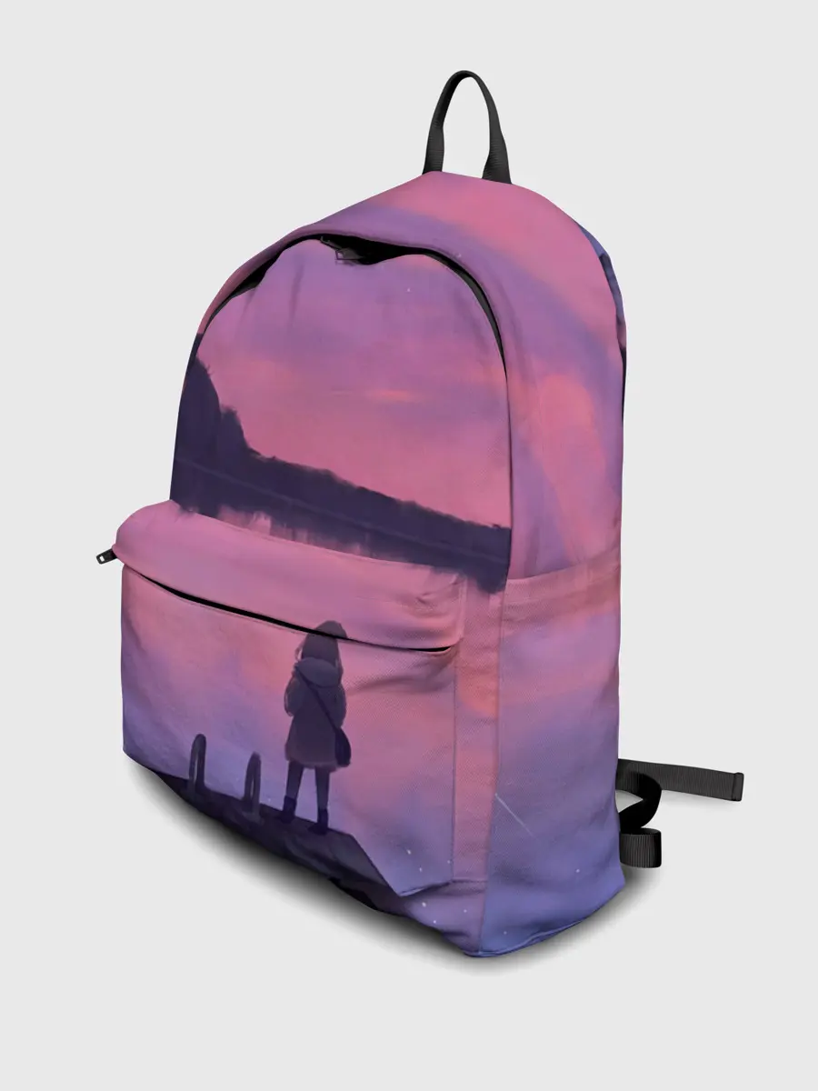 Рюкзак джинсовый / Закат Солнце