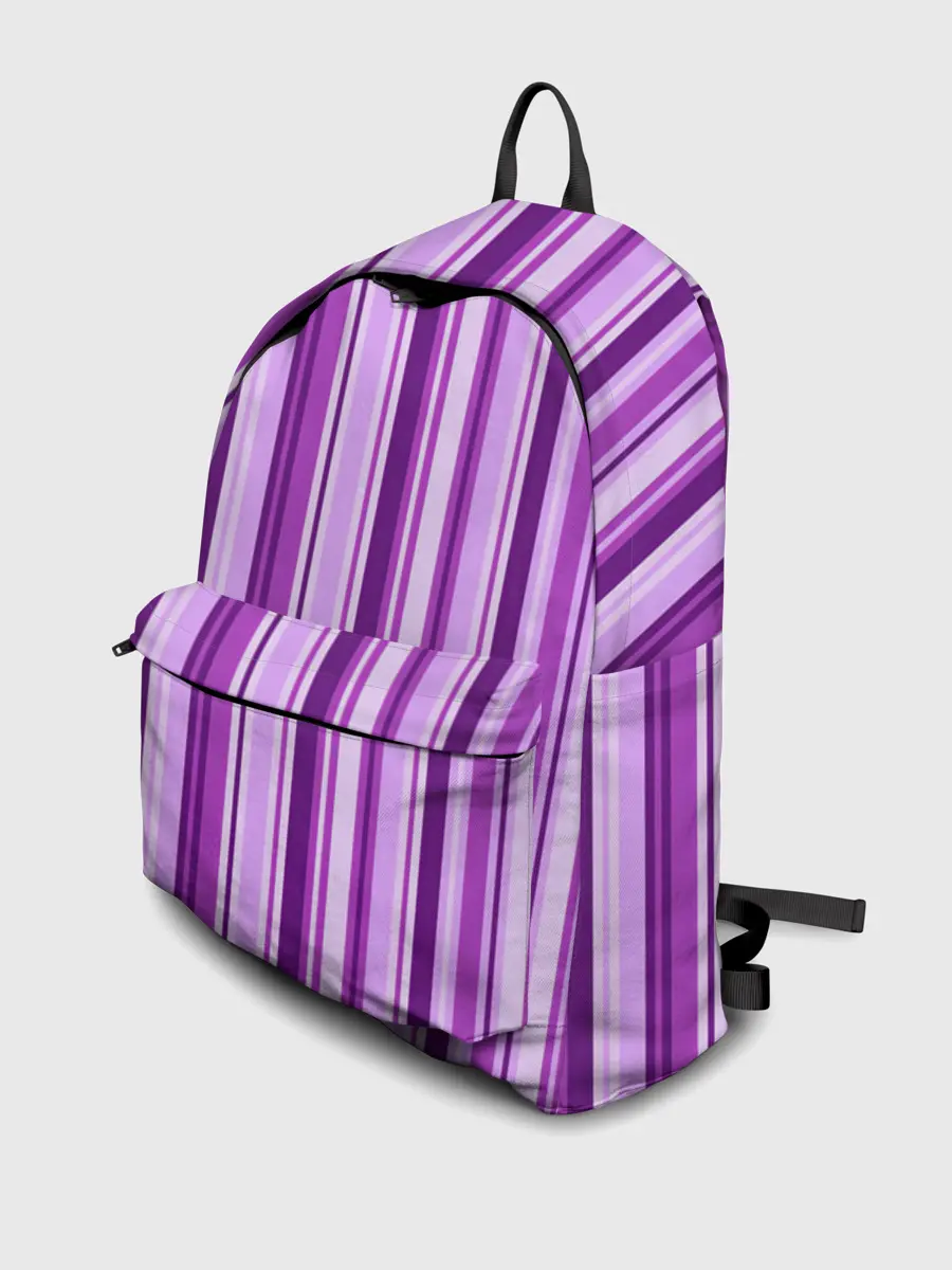 Рюкзак джинсовый / Фиолетово-чёрные полосы