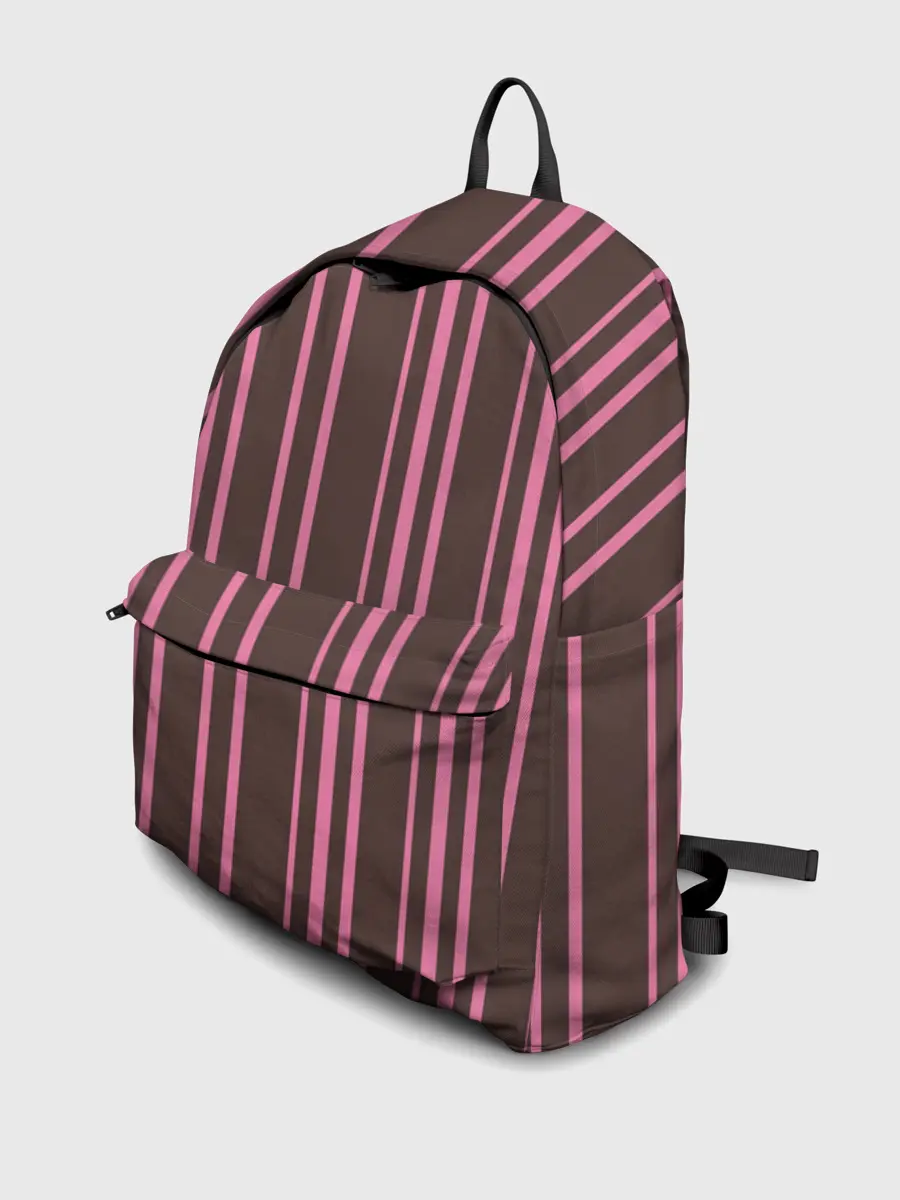 Рюкзак джинсовый / Чёрно-розовые линии