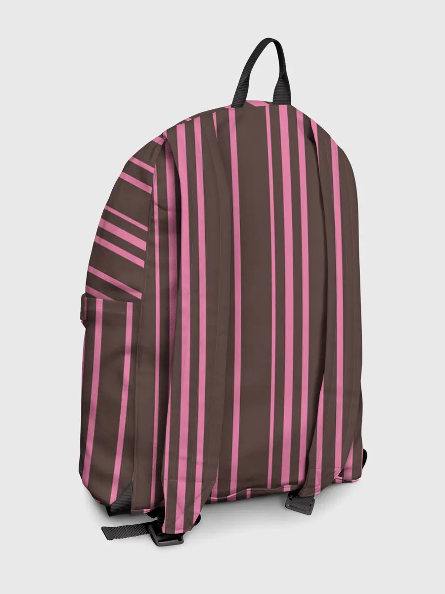 Рюкзак джинсовый / Чёрно-розовые линии