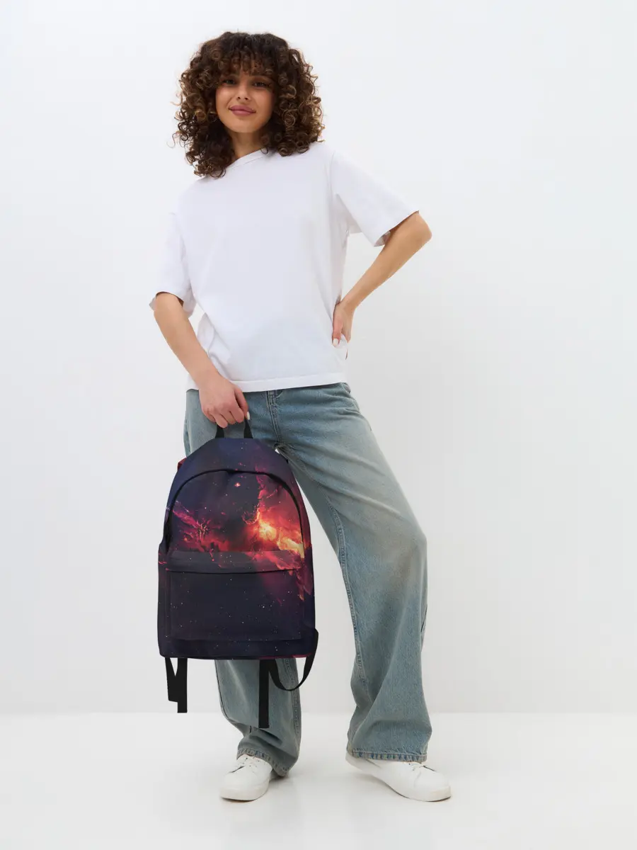 Рюкзак джинсовый / Взрыв в космосе