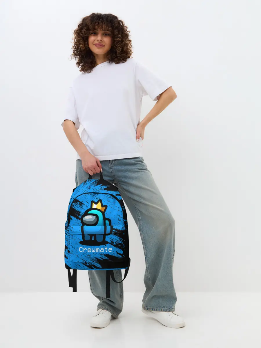 Рюкзак джинсовый / AMONG US - Синий в Короне