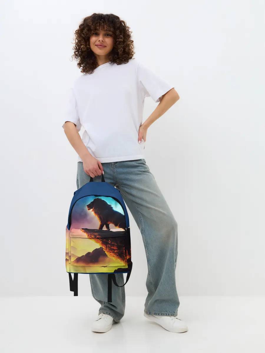 Рюкзак джинсовый / Лев