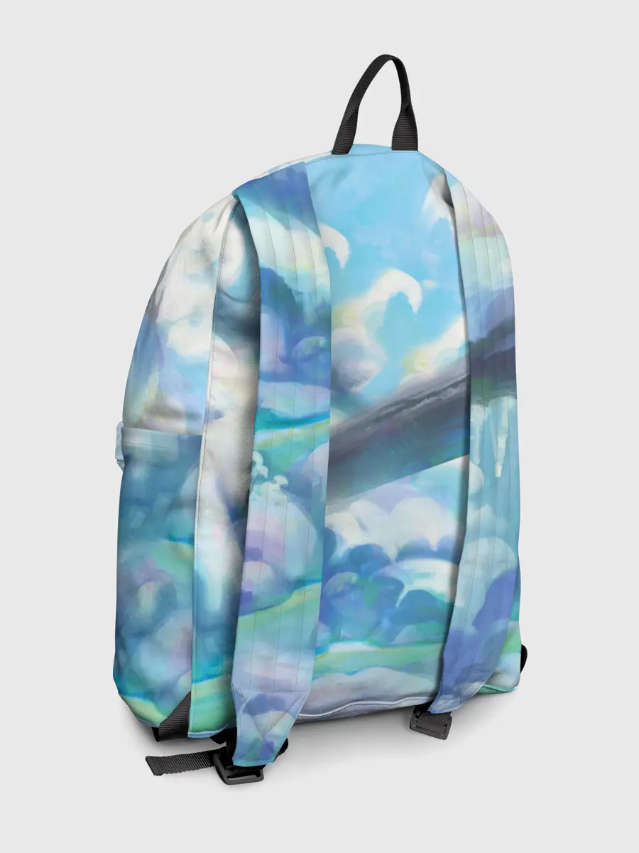 Рюкзак джинсовый / Снежный котенок