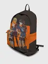 Рюкзак джинсовый / Karasuno оранжевая полоса