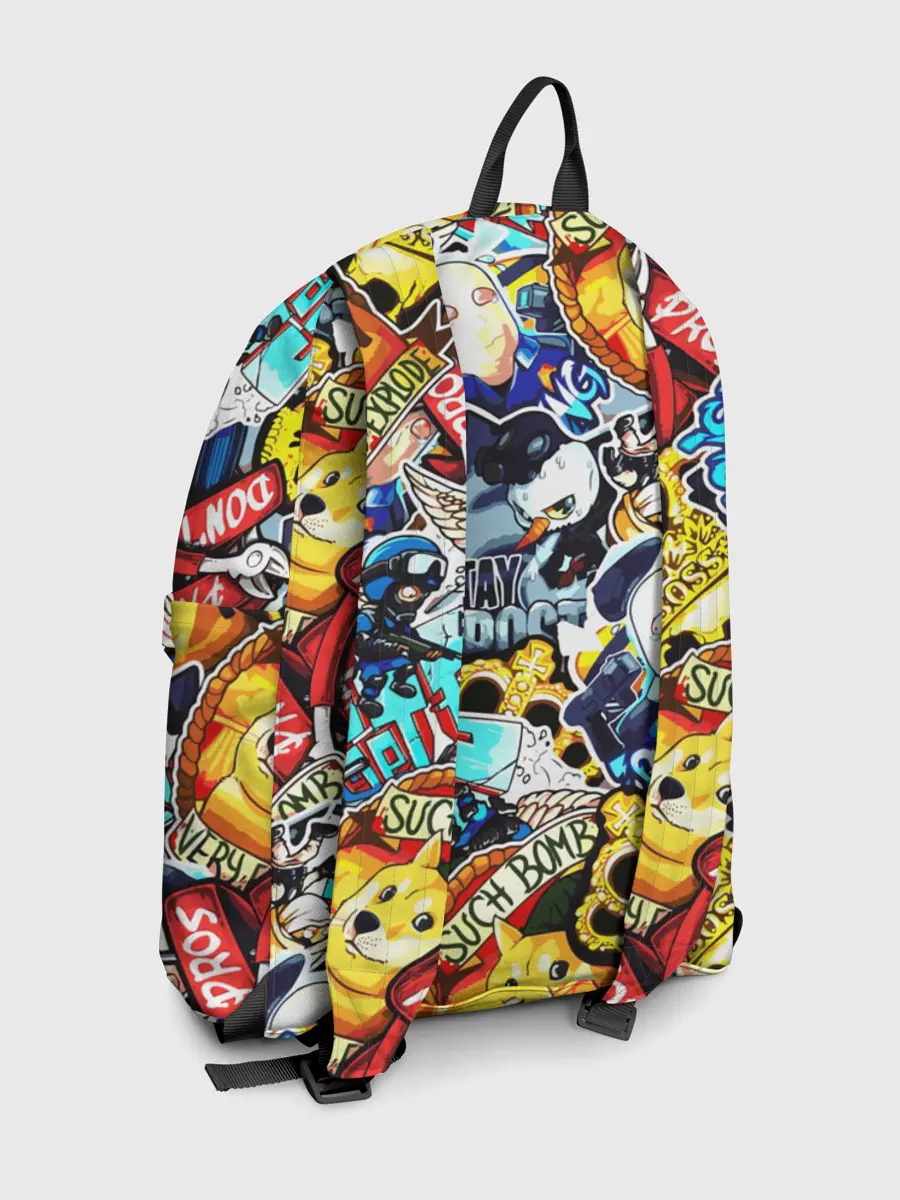 Рюкзак джинсовый / CS GO STICKERBOMBING