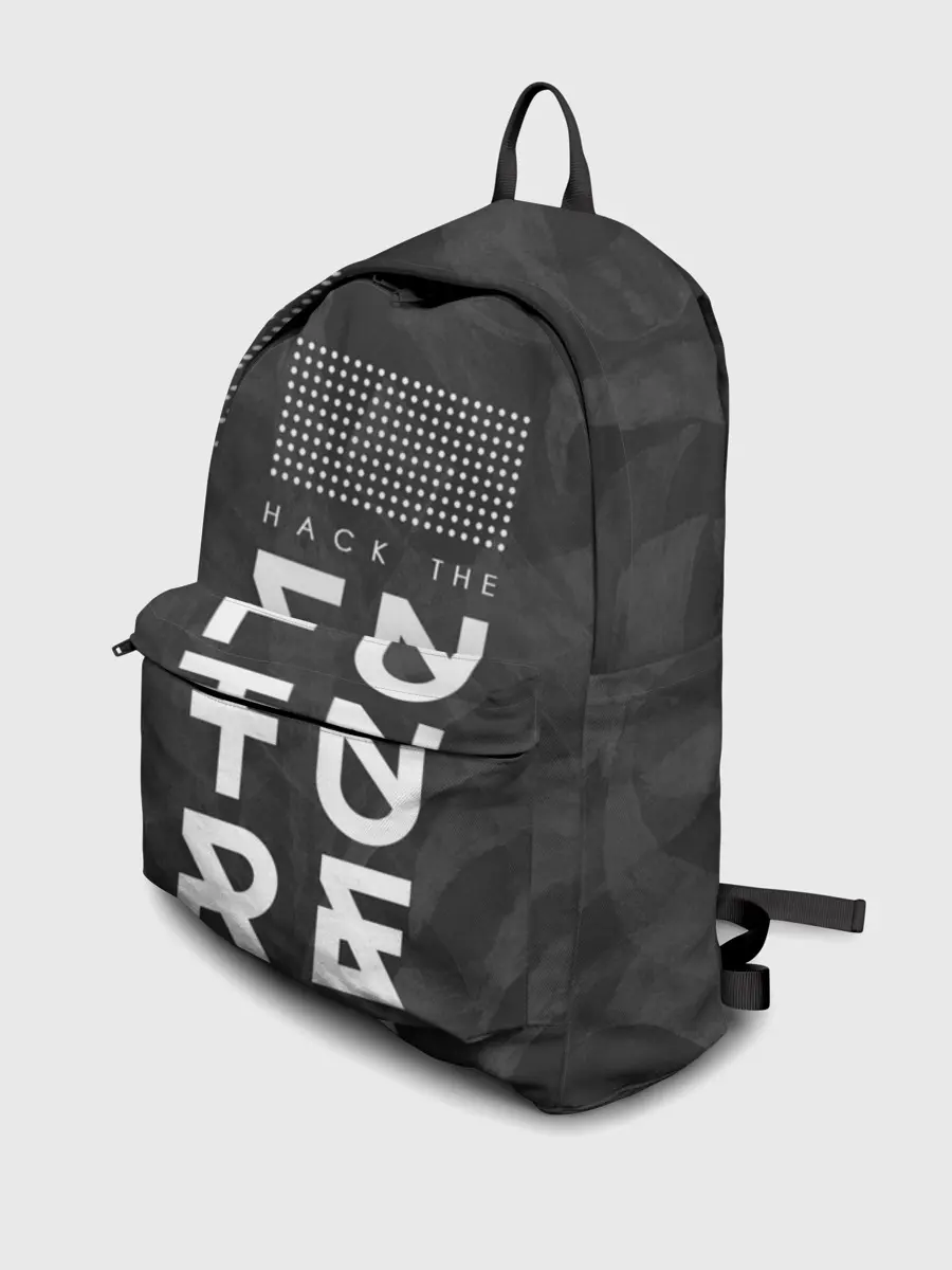 Рюкзак джинсовый / Надпись Hack the future