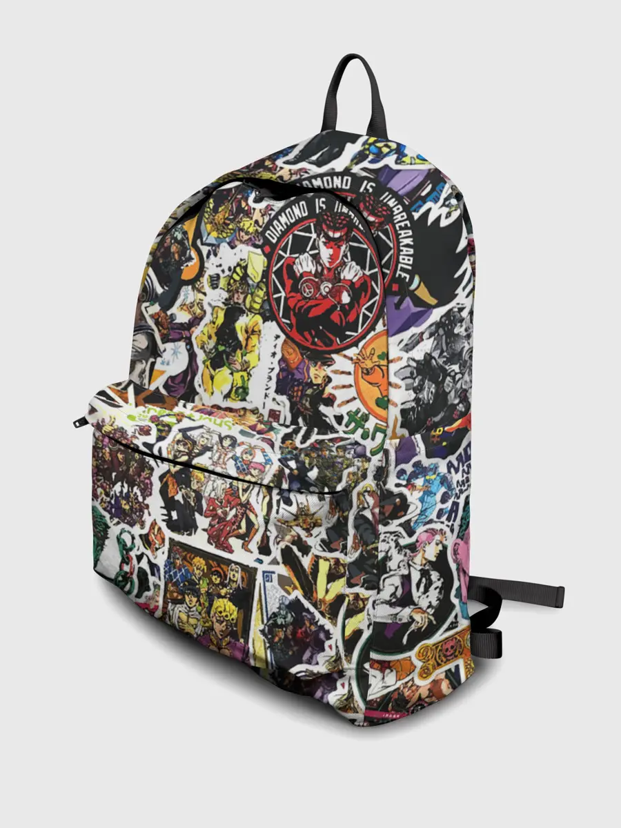 Рюкзак джинсовый / JoJo’s Sticker Bombing