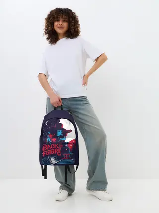 Рюкзак джинсовый / назад в будущее