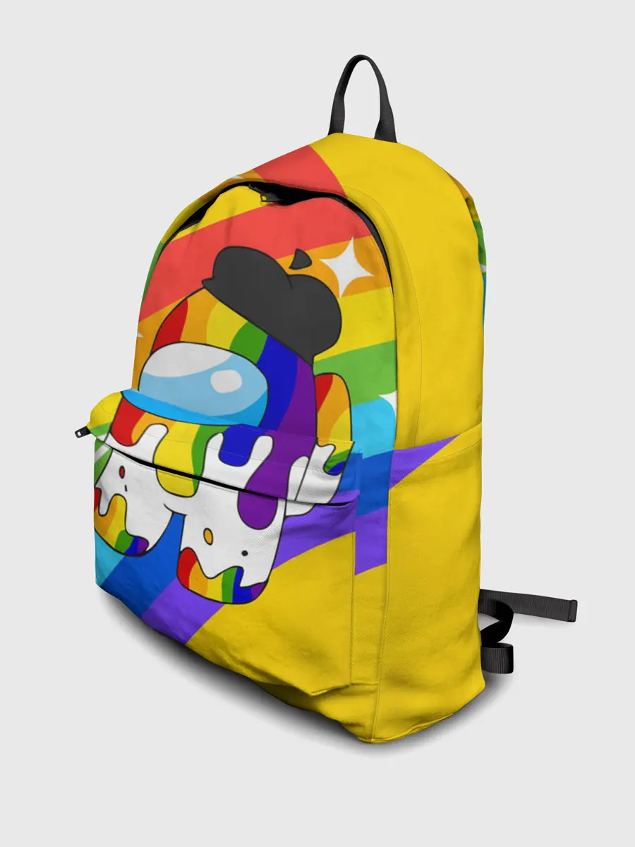 Рюкзак джинсовый / AMONG US - Радужный