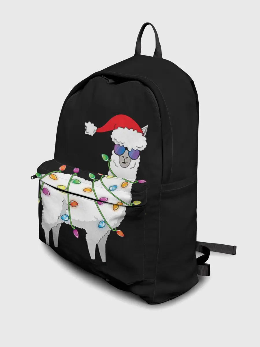 Рюкзак джинсовый / Рождественская Лама