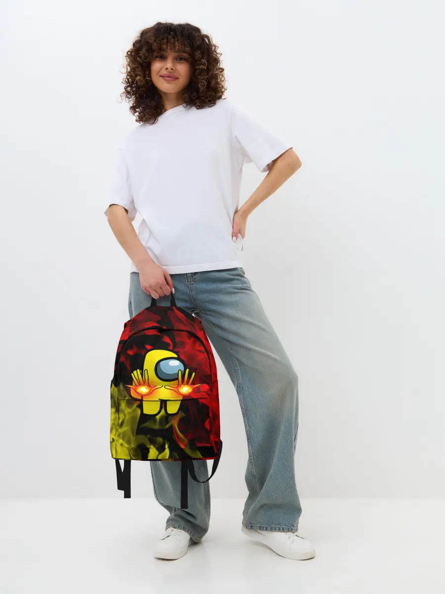 Рюкзак джинсовый / Маг огня Among us