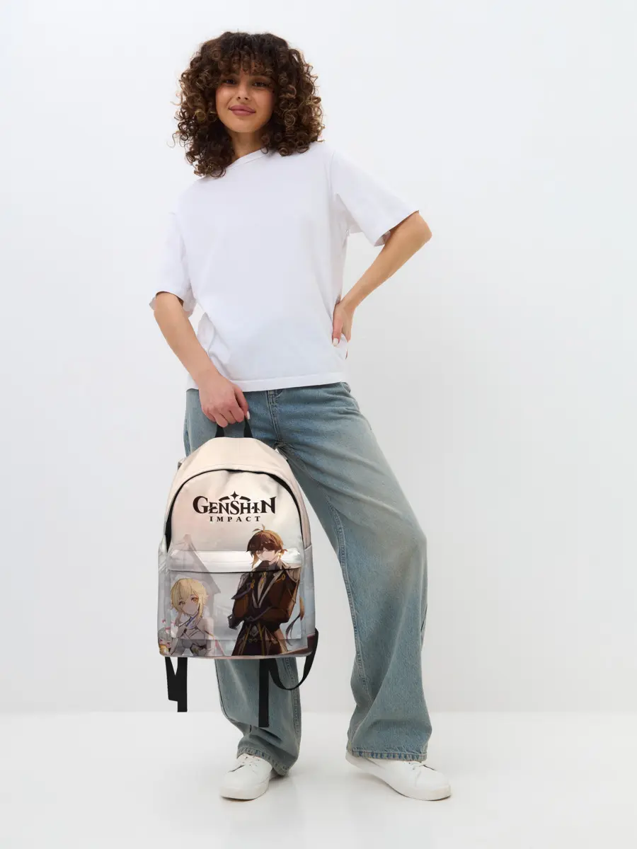 Рюкзак джинсовый / GENSHIN IMPACT Zhongli