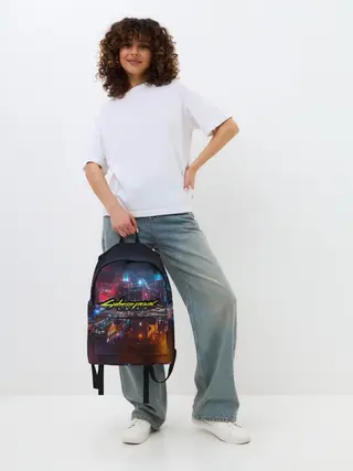 Рюкзак джинсовый / Найт сити