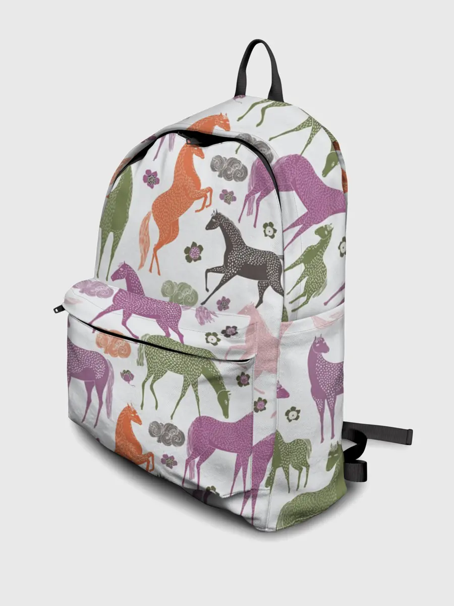 Рюкзак джинсовый / лошадки