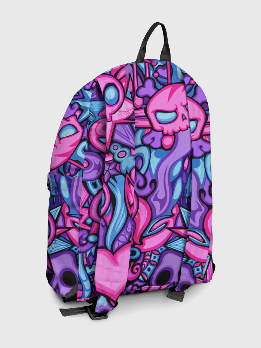 Рюкзак джинсовый / Граффити монстры