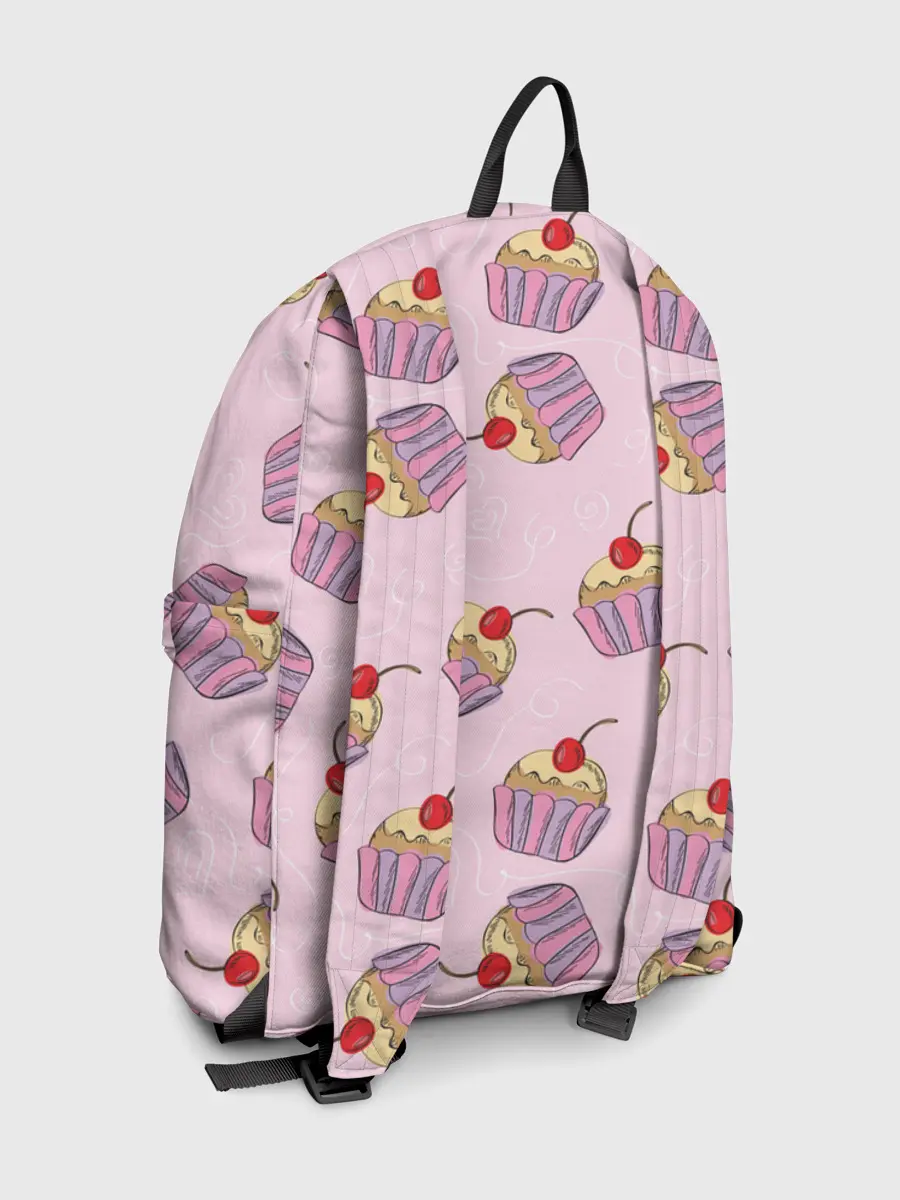 Рюкзак джинсовый / Капкейки на розовом