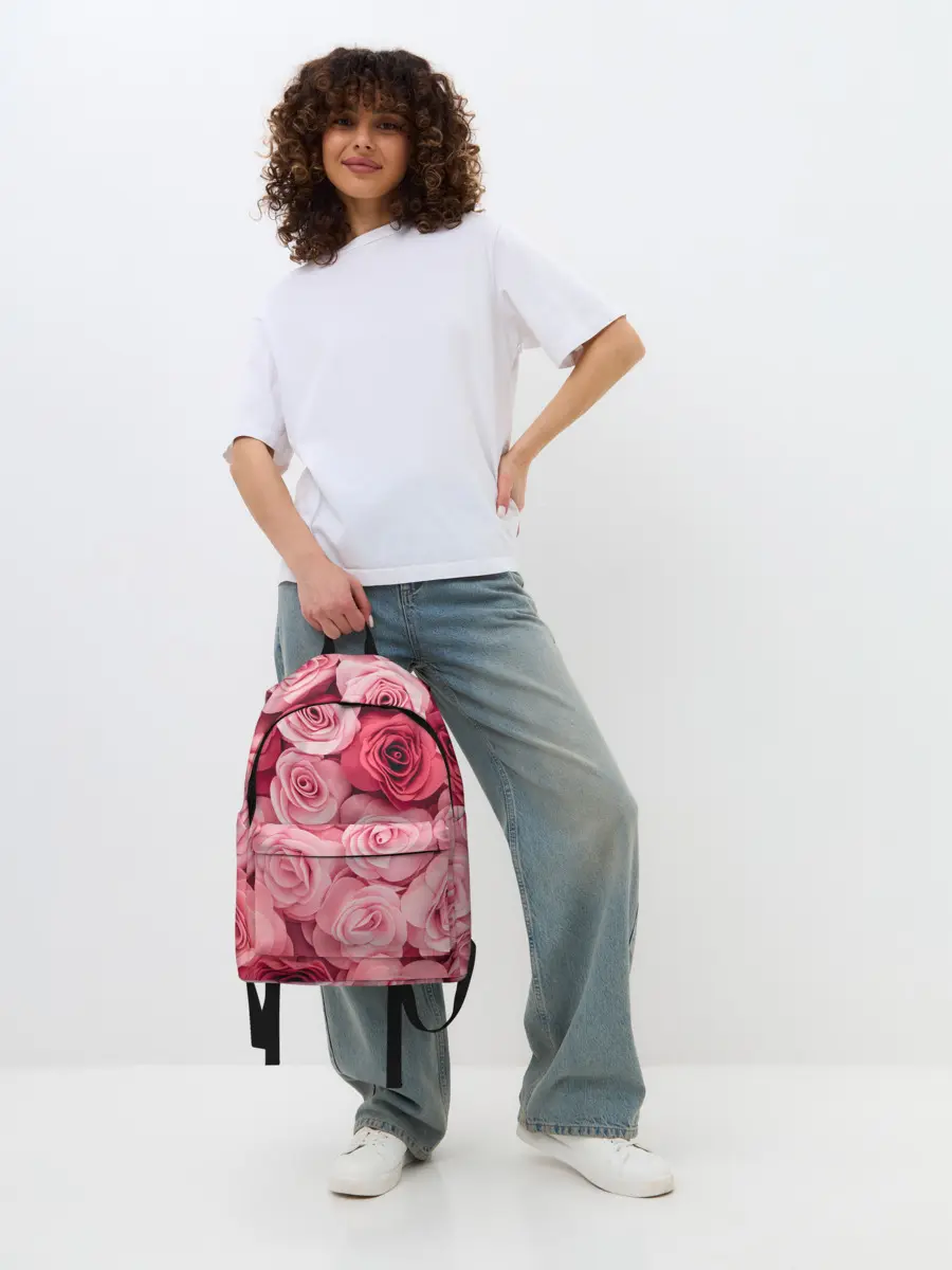 Рюкзак джинсовый / Розовые Розы