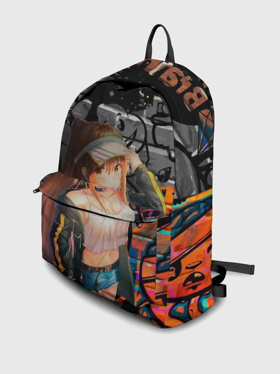 Рюкзак джинсовый / Anime Girl with Graffiti