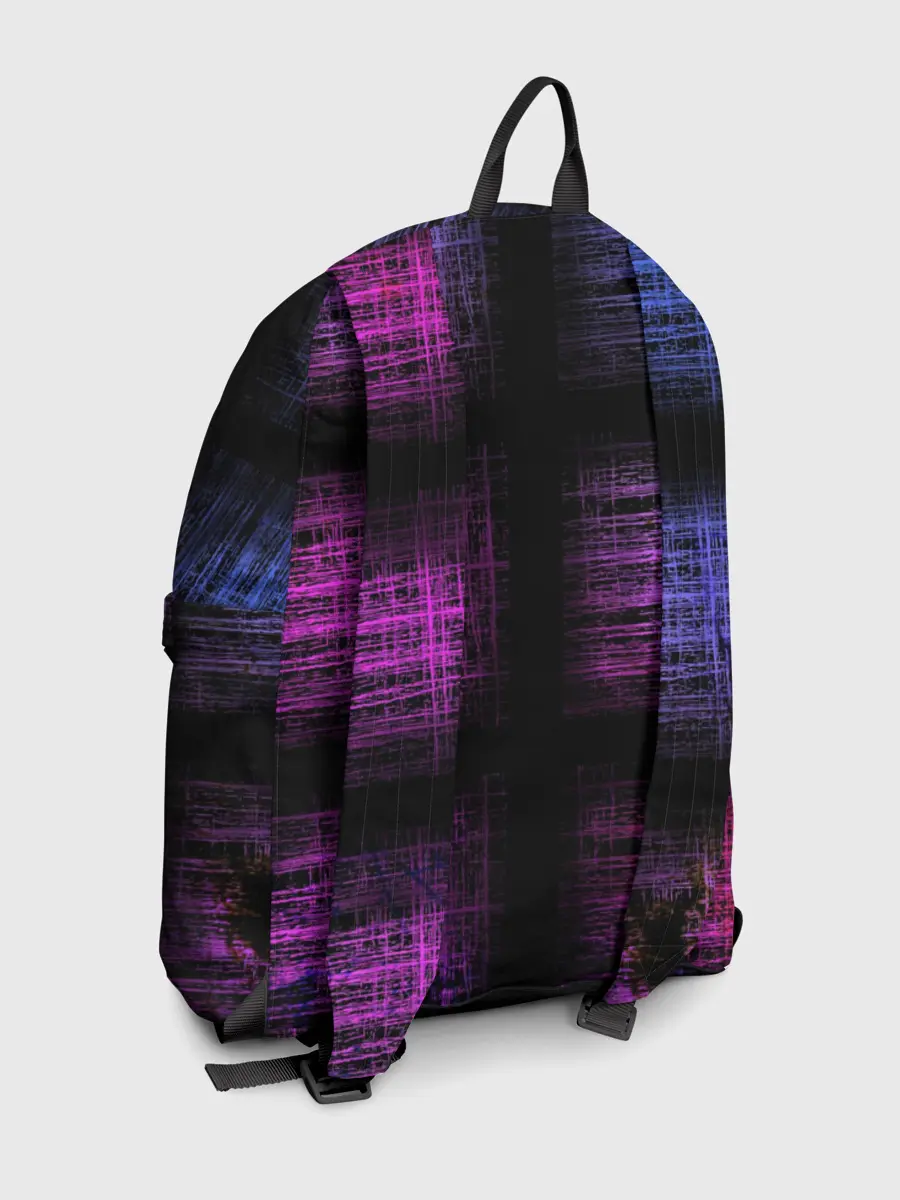 Рюкзак джинсовый / Неоновая абстракция