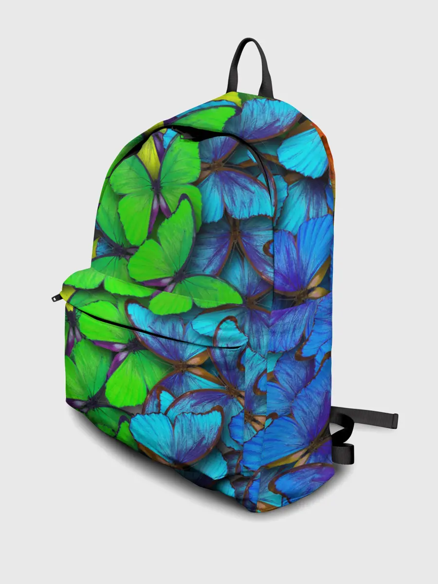 Рюкзак джинсовый / Радужные бабочки