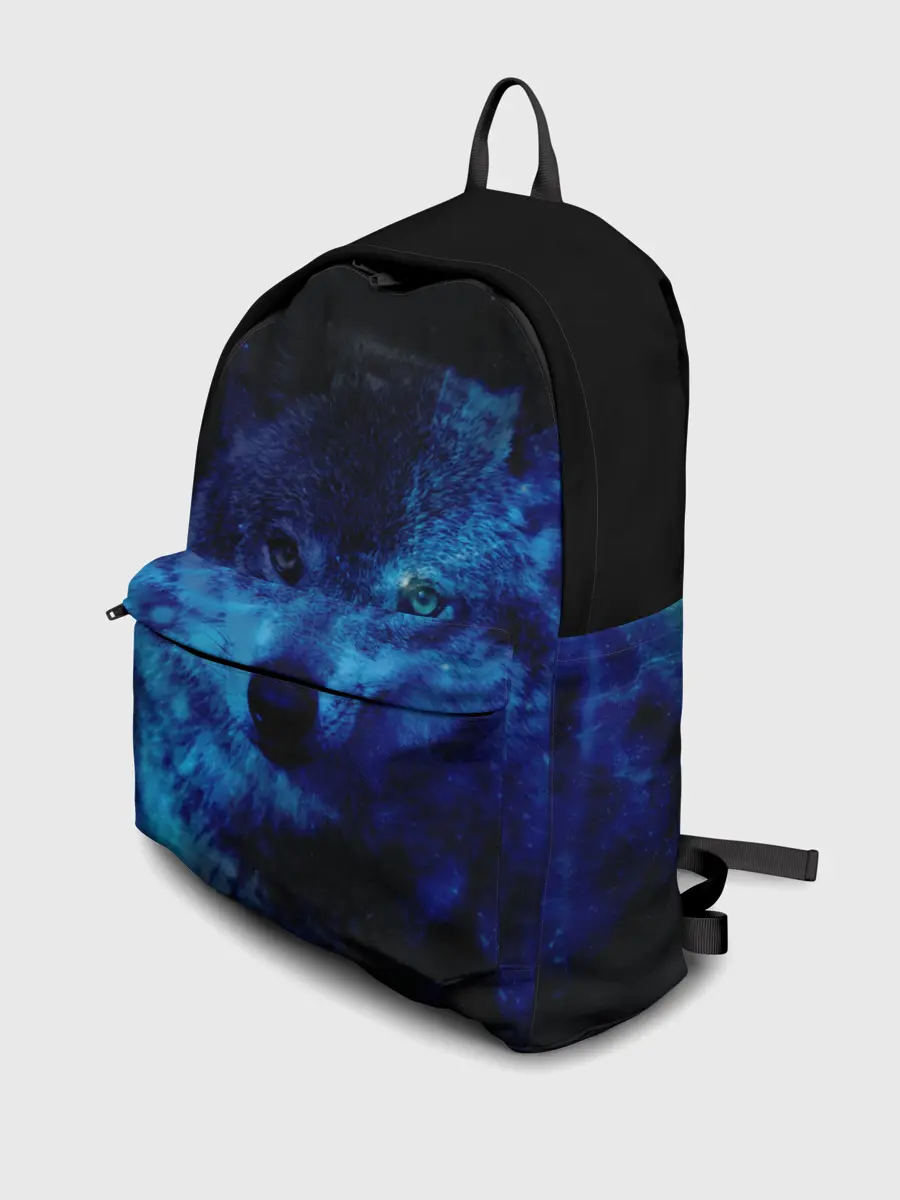 Рюкзак джинсовый / Волк Вселенная