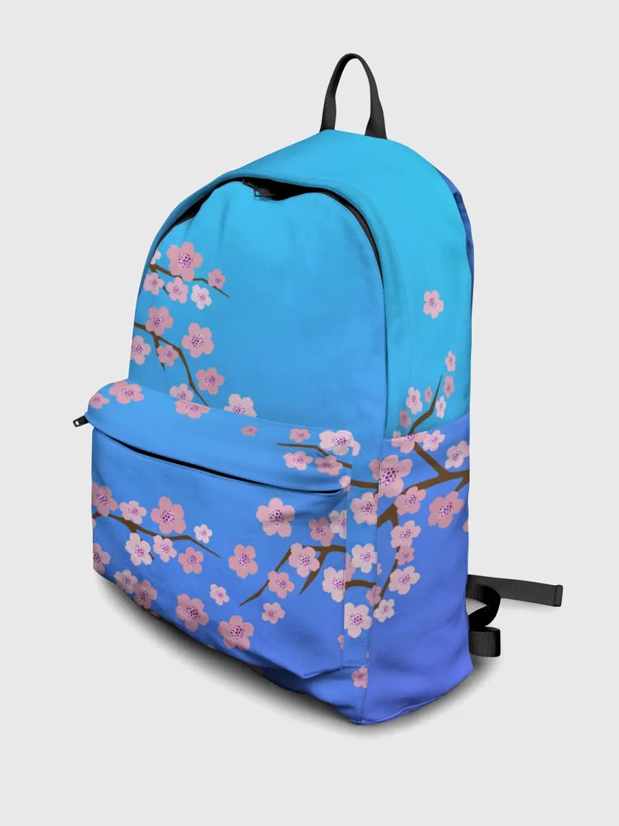 Рюкзак джинсовый / Цветы сакуры