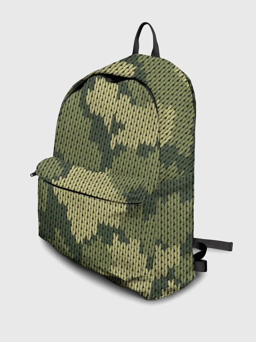 Рюкзак джинсовый / вязаный принт милитари