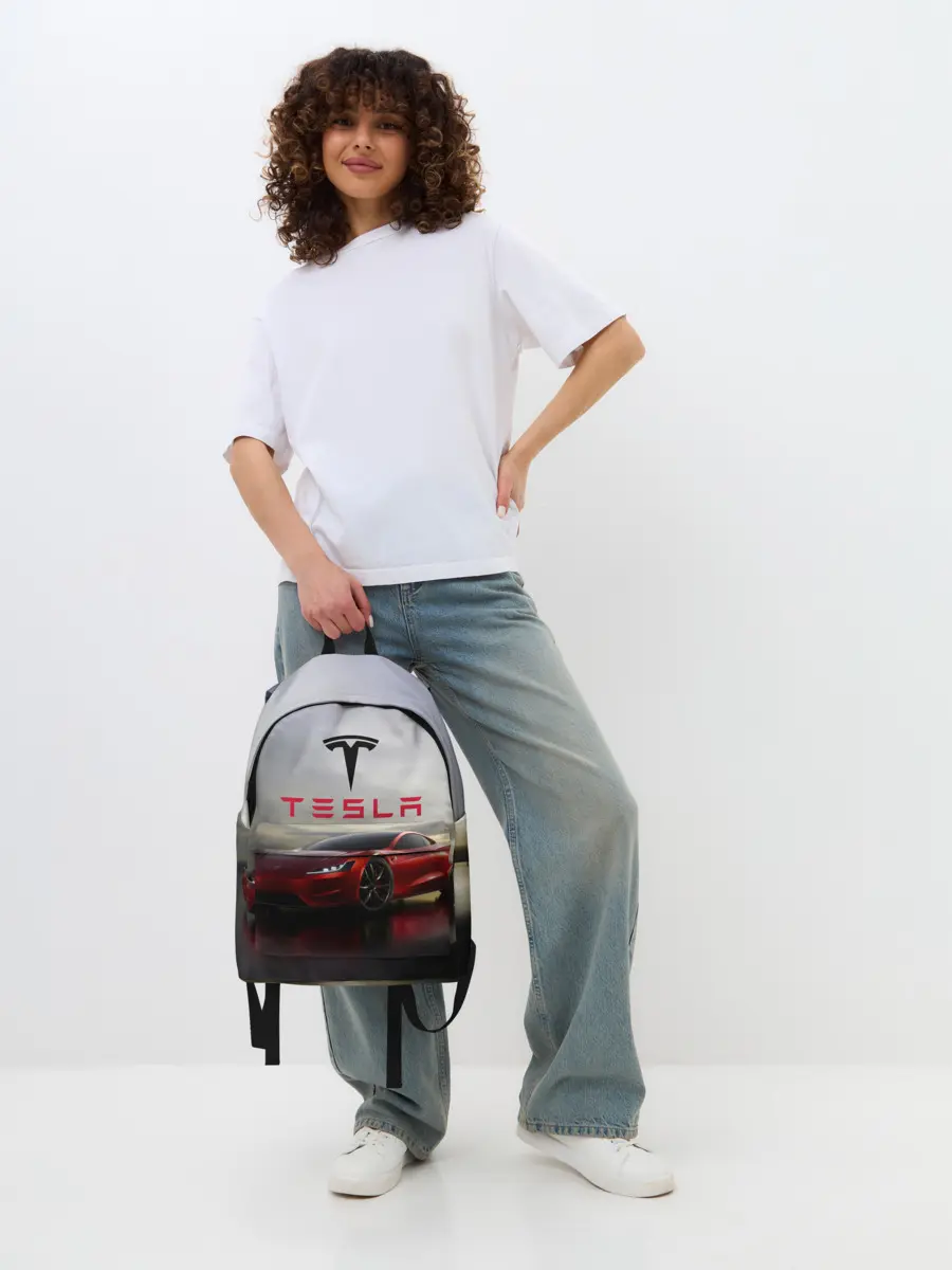 Рюкзак джинсовый / Tesla Roadster
