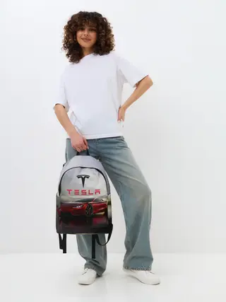 Рюкзак джинсовый / Tesla Roadster