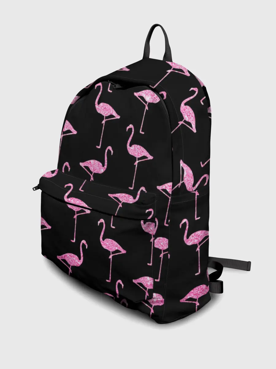 Рюкзак джинсовый / Фламинго | Чёрная