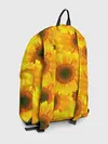 Рюкзак джинсовый / Принт подсолнухи желтый