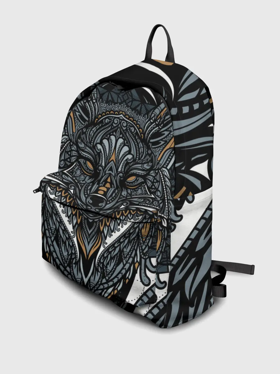 Рюкзак джинсовый / Рисунок лиса