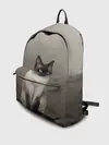 Рюкзак джинсовый / Сиамский кот голубые глаза