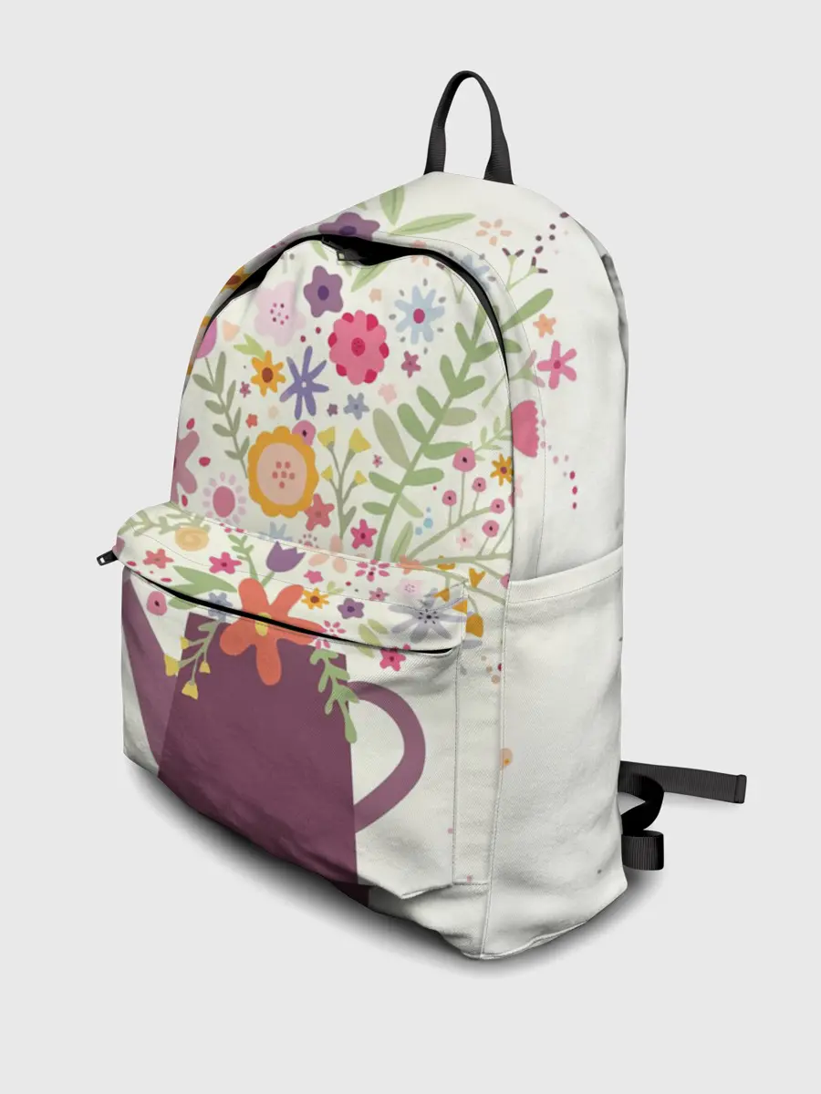 Рюкзак джинсовый / Цветы в чайнике