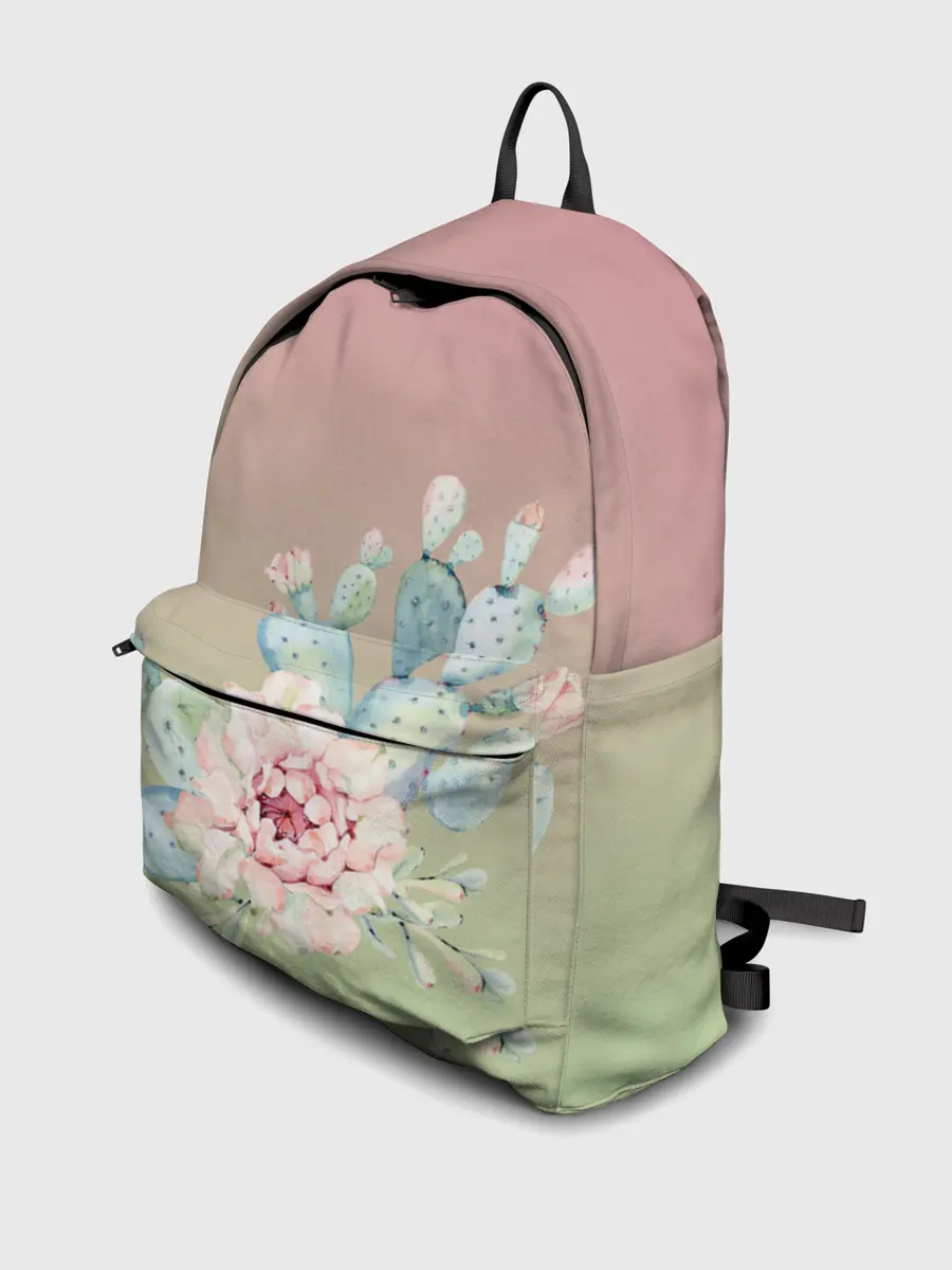 Рюкзак джинсовый / суккулент градиент