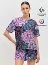 Женская пижама с шортами / Цветы