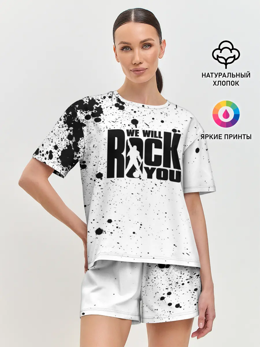 Женская пижама с шортами / Queen - We Will Rock You
