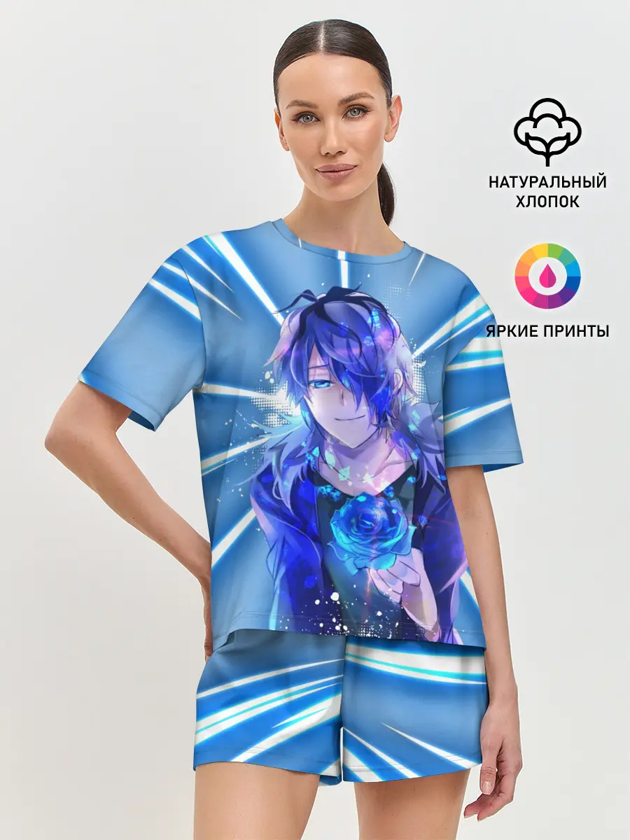 Женская пижама с шортами / Аниме.. Роза