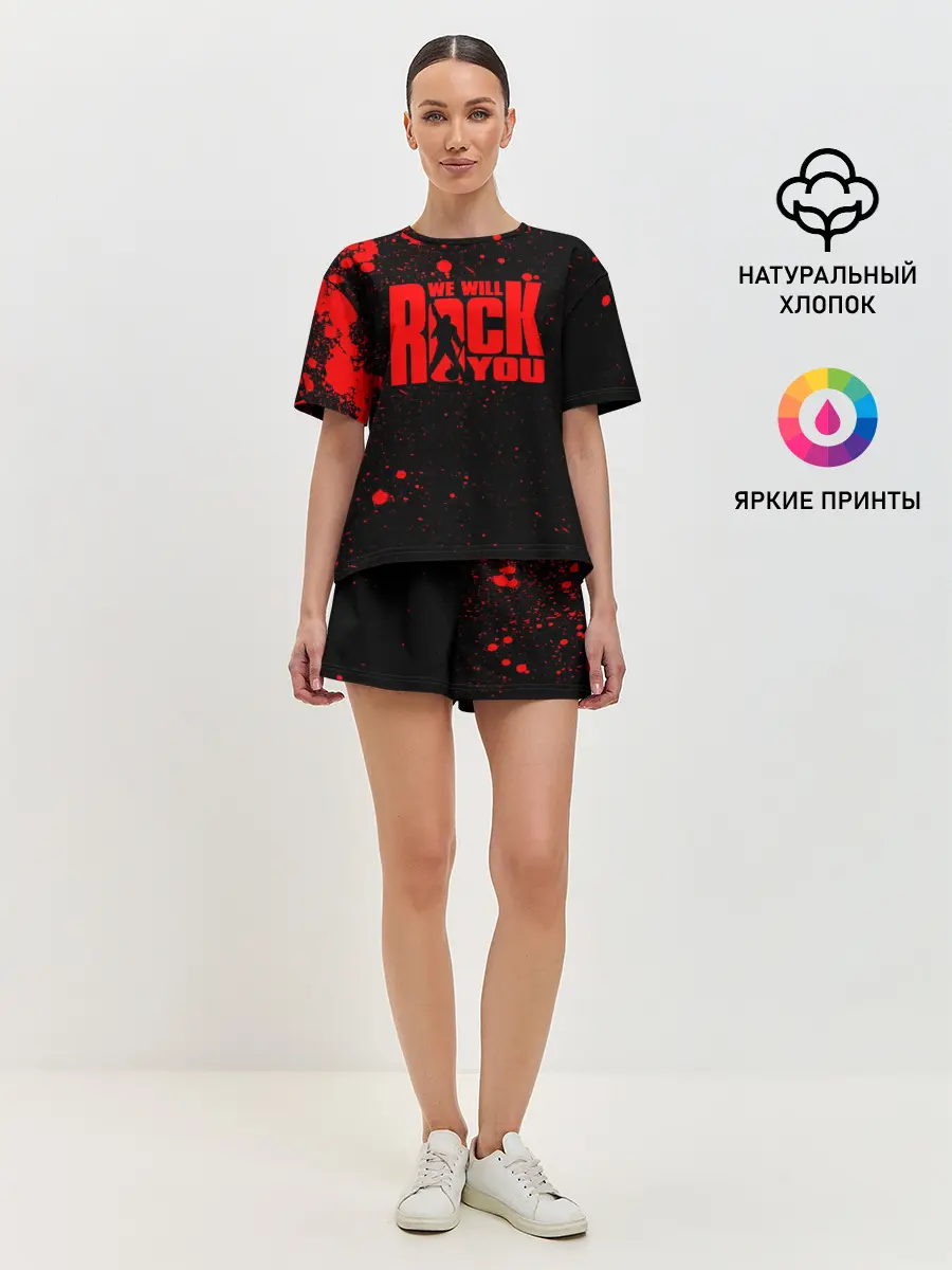 Женская пижама с шортами / Queen - We Will Rock You