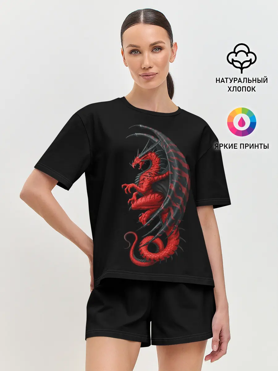 Женская пижама с шортами / Red Dragon