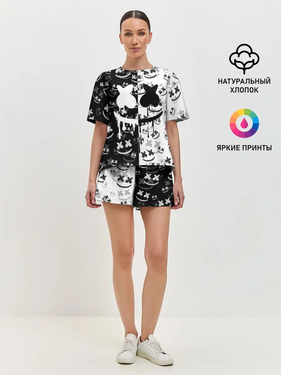 Женская пижама с шортами / Fortnite & Marshmello