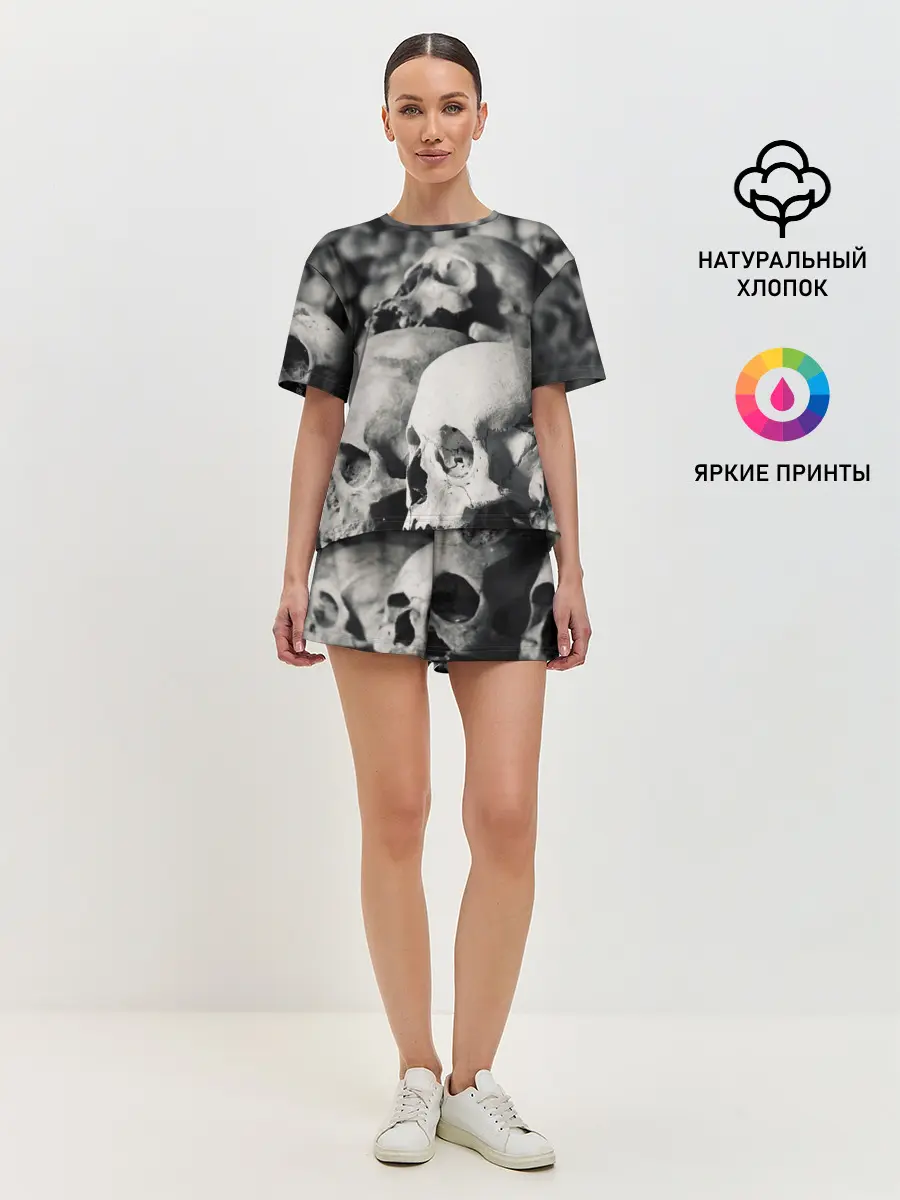 Женская пижама с шортами / ЧЕРЕПА