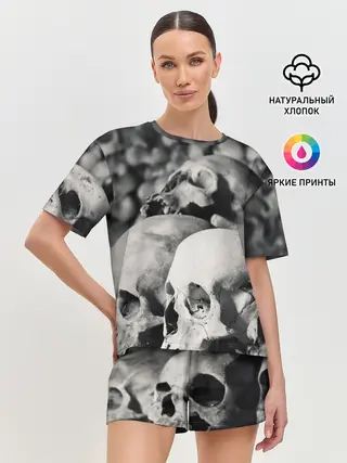 Женская пижама с шортами / ЧЕРЕПА
