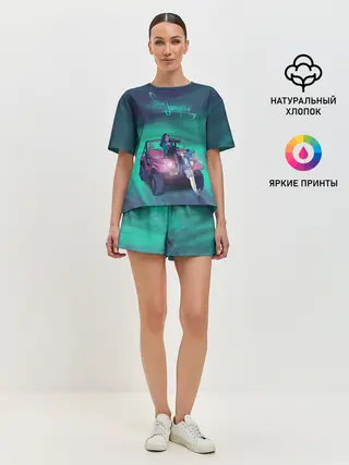 Женская пижама с шортами / ЧЕРНОЕ ЗЕРКАЛО