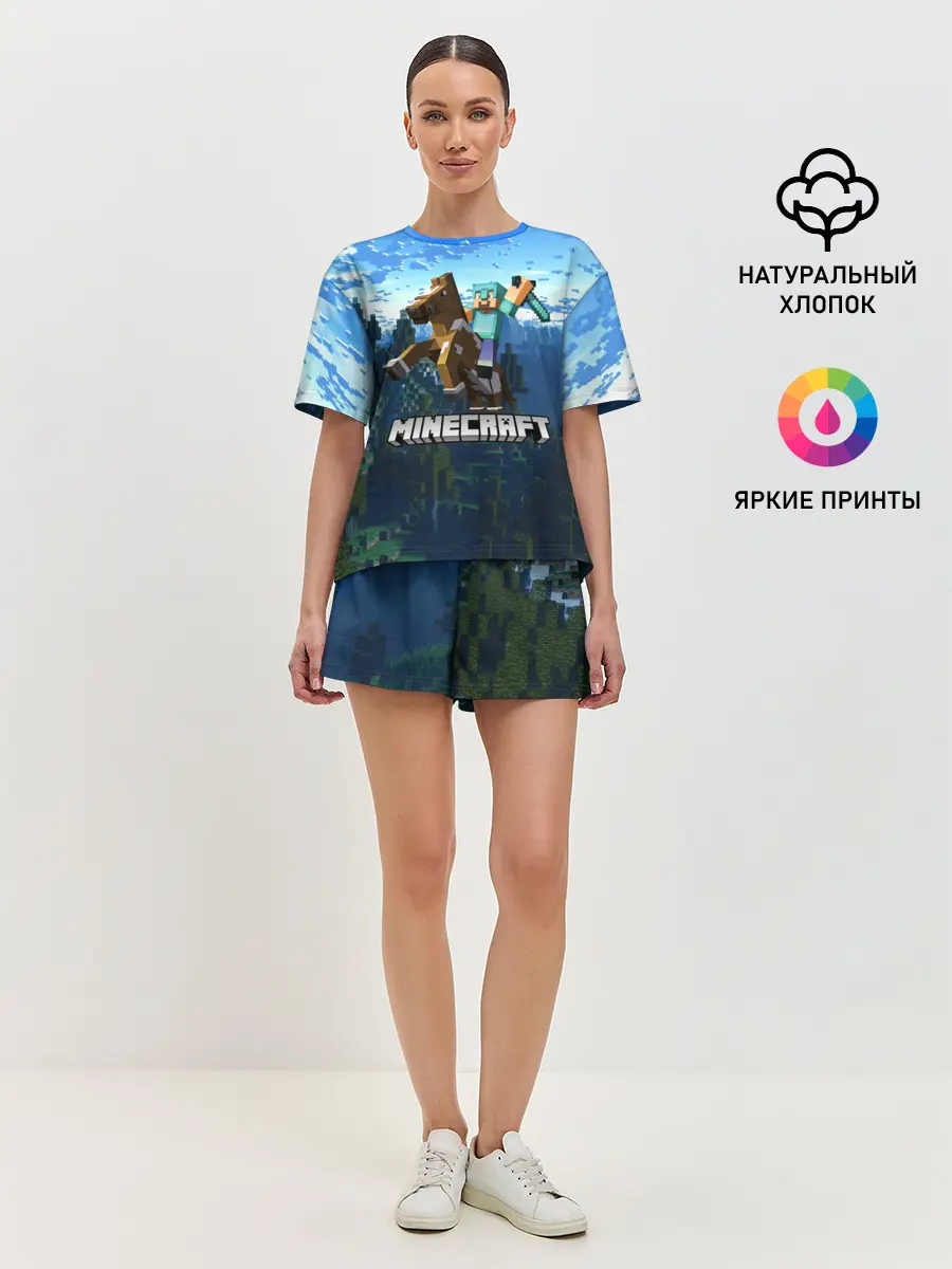 Женская пижама с шортами / Minecraft / Майнкрафт