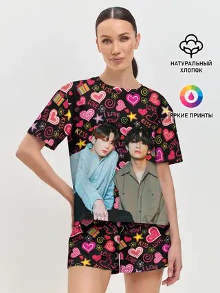 Женская пижама с шортами / BTS: пейринг ВиГуки